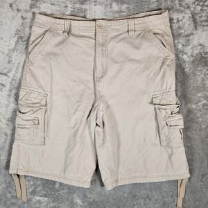 Beverly Hills Polo Club Cargo Shorts‎ Men's 38X11 Beige Muted Khaki Modern